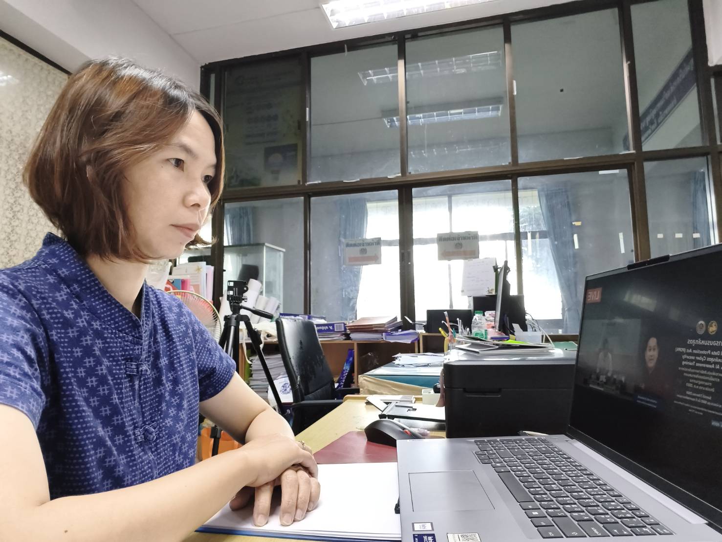 พช.พระยืน จังหวัดขอนแก่น : ร่วมประชุมฝึกอบรมหลักสูตร PDPA และ Cyber Security & AI Awareness Training ยกระดับความมั่นคงปลอดภัยสารสนเทศ ผ่านทาง TV พช.